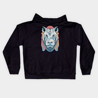 Portrait of Hippo Kids Hoodie